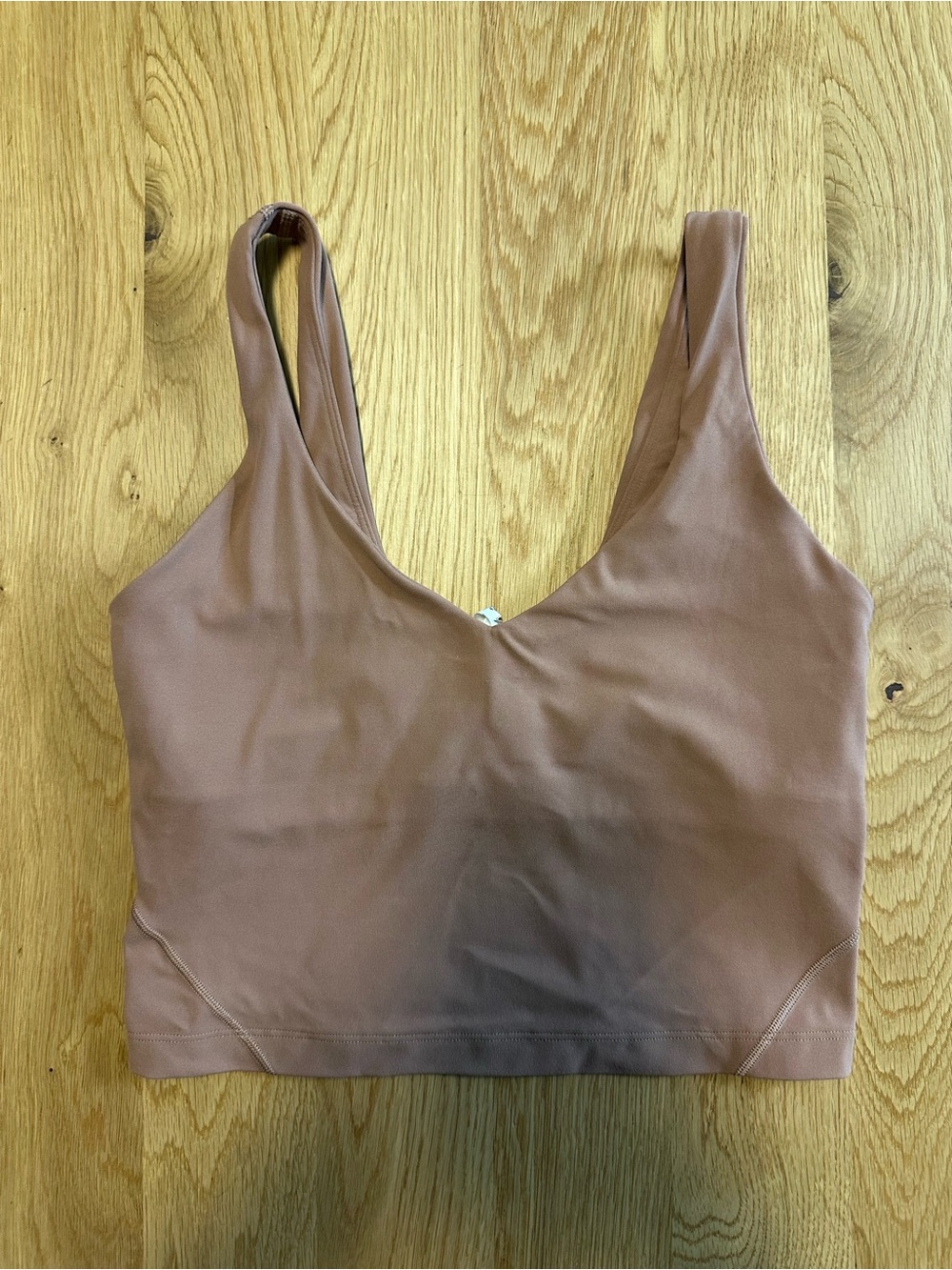 Lululemon Align Tank Nulu Cropped Length Size 4 A/B Cup Dusty Clay